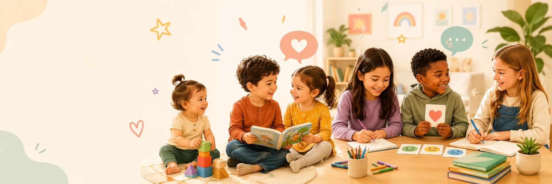 Children learning and playing together